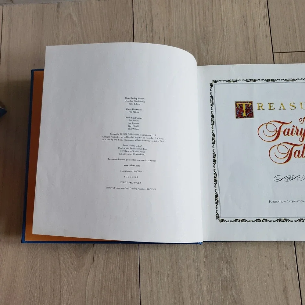Treasury Of‎ Fairy Tales Book 2001 Publications International Padded Hardcover